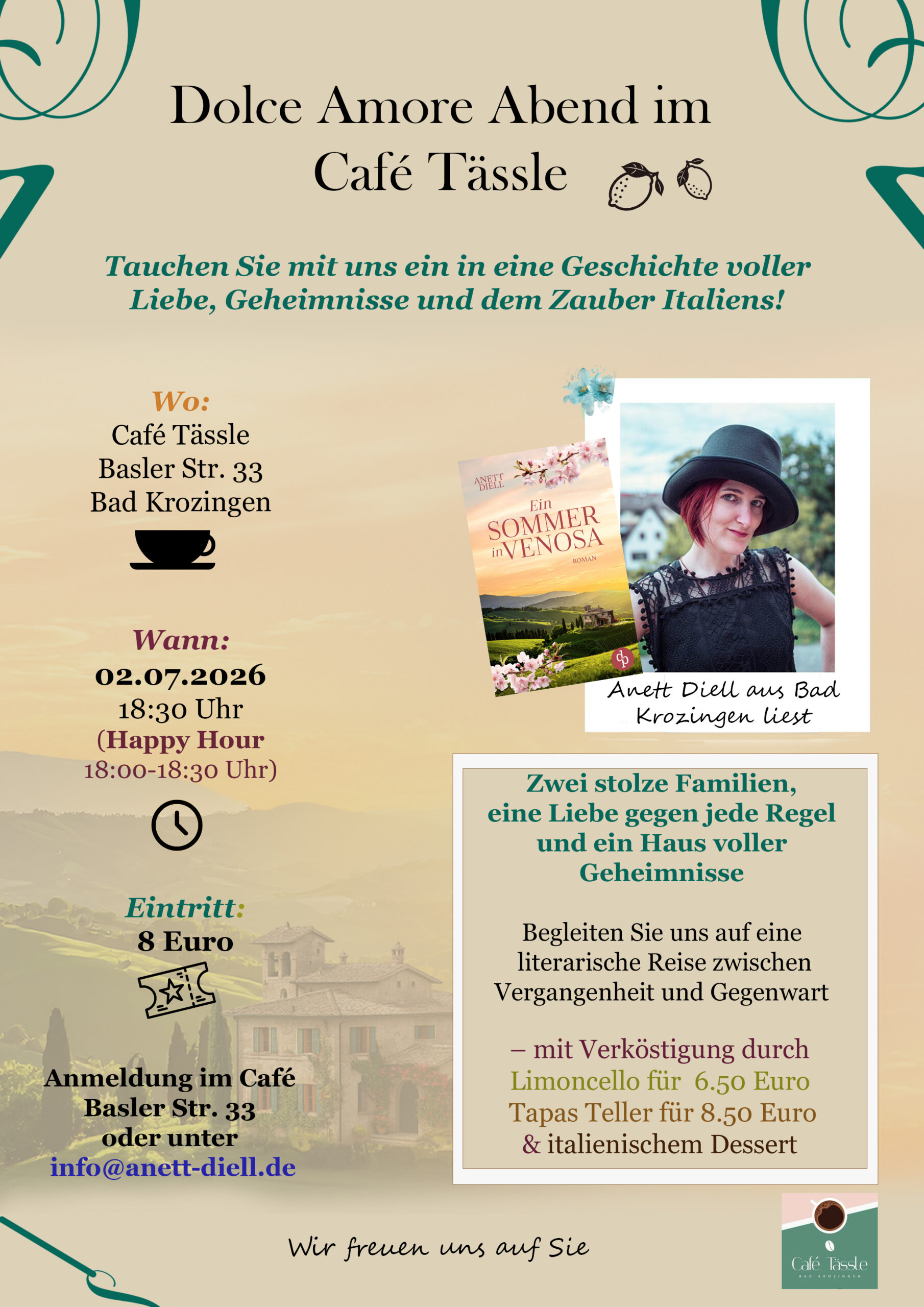 Lesung im Cafe Tässle